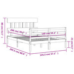 vidaXL Cadre de lit sans matelas 140x200 cm bois massif