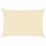 vidaXL Voile d'ombrage 160 g/m² Crème 3 5x5 m PEHD