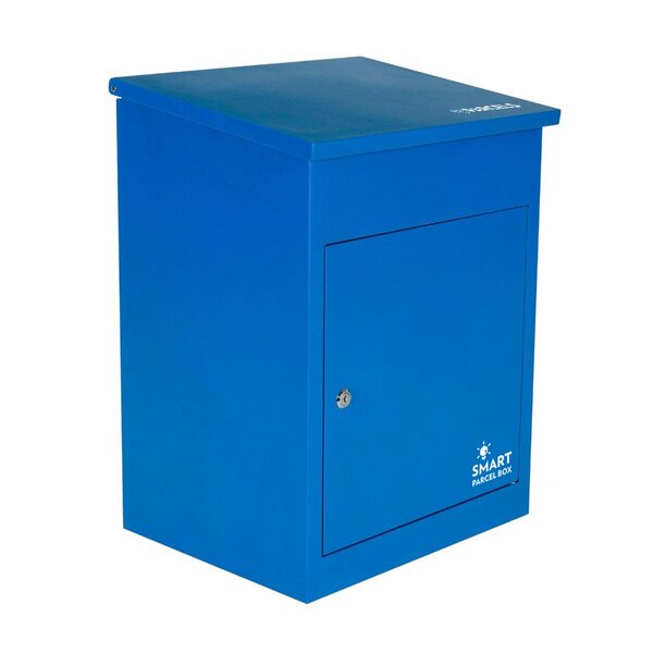 Boîte à colis moyenne 1 porte Bleue à accès frontal Acier galvanisé SMART PARCEL BOX®