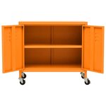 vidaXL Armoire de rangement Orange 60x35x56 cm Acier