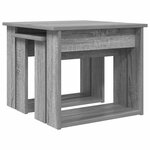 vidaXL Ensemble de tables basses 2 Pièces Gris Sonoma Bois d'ingénierie