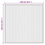 vidaXL Tapis carré marron foncé 100x100 cm bambou