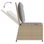 vidaXL Canapé de jardin avec coussin Beige et gris polyrotin