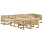 vidaXL Ensemble de canapés d'extérieur 9 Pièces Blanc et Beige