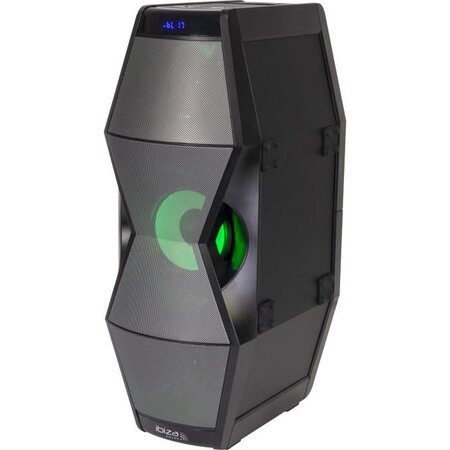IBIZA SPLBOX450 - Enceinte bluetooth a effets de lumiere a LED - Tuner FM - Ports USB et SD - Entrée AUX