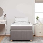 vidaXL Cadre de lit Autre Taupe 90 x 190 cm tissu
