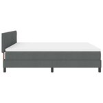 vidaXL Lit boxspring avec matelas Gris foncé 180 x 200 cm tissu