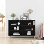 vidaXL Buffet Chêne noir 103.5 x 35 x 70 cm Bois d'ingénierie
