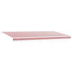 vidaXL Auvent Rétractable Rouge et Blanc 600 × 300 cm Polyester  Métal