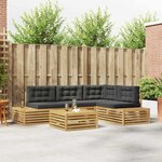 vidaXL 5 Pièce Ensemble de canapés d'extérieur Polyester Blanc