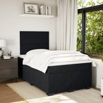 vidaXL Sommier à lattes de lit avec matelas Noir 120x200 cm Velours