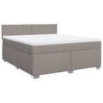 vidaXL Sommier à lattes de lit avec matelas Taupe 180x200 cm Tissu