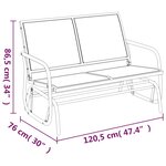 vidaXL Ensemble de salon de jardin 3 Pièces noir textilène et acier