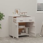 vidaXL Buffet HAMAR Blanc 79x40x80 cm Bois massif de pin