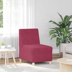 vidaXL Canapé modulaire sans accoudoirs Rouge vin 55 cm Velours