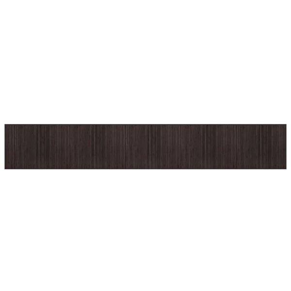 vidaXL Tapis rectangulaire marron foncé 80x500 cm bambou