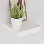 vidaXL Étagère murale flottante 2 Pièces Blanc brillant 23x23 5x3 8cm MDF