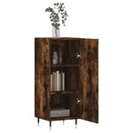 vidaXL Buffet Chêne fumé 34 5x34x90 cm Bois d'ingénierie