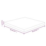 vidaXL Dessus de table carré Marron foncé 50x50x4cm Bois chêne traité