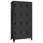 vidaXL Armoire à casiers Anthracite 90x45x180 cm Acier