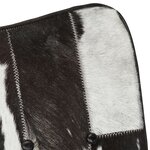 vidaXL Chaise à bascule Noir Cuir véritable