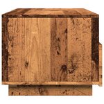 vidaXL Table basse avec lumières LED vieux bois 90x49x40 cm