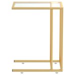 vidaXL Table d'appoint ordinateur Transparent 50x35x65 cm Verre trempé