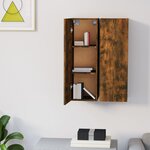 vidaXL Meubles TV 2 Pièces Chêne fumé 30 5x30x90 cm Bois d'ingénierie