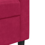 vidaXL Canapé à 2 places Rouge bordeaux 120 cm Velours