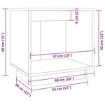 vidaXL Tables de chevet 2 Pièces Noir 40x30x40 cm Bois de pin solide