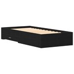 vidaXL Cadre de lit Chêne noir 90 x 200 cm Bois d'ingénierie