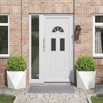 vidaXL Jardinière 2 Pièces Blanc 50 x 50 x 50 cm Acier