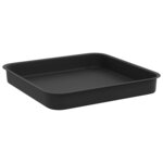 vidaXL Plateau carré à fleurs 24 pc Noir 15 x 15 x 2 cm Plastique