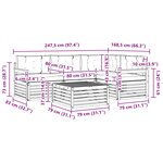 vidaXL Ensemble de canapés d'extérieur 5 pc Naturel et Crème