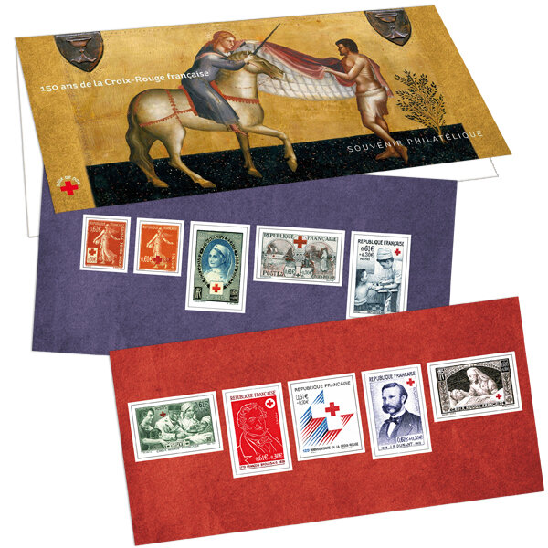 Souvenir philatélique - 150 ans de la Croix-Rouge