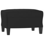 vidaXL Fauteuil avec repose-pied Noir 60 cm Tissu microfibre