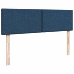 VidaXL Cadre de lit ottoman avec matelas bleu 160x200 cm tissu