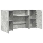 vidaXL Bureau de réception gris béton 200x50x103 5cm bois d'ingénierie