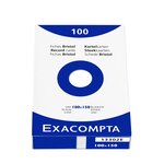 Étui De 100 Fiches - Bristol Uni Non Perforé 100x150mm - Blanc - X 10 - Exacompta