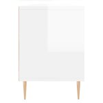 vidaXL Meuble TV blanc brillant 150x30x44 5 cm bois d'ingénierie