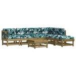 vidaXL Salon de jardin 7 Pièces avec coussins bois de pin imprégné