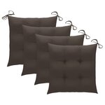 vidaXL Chaises Batavia avec coussins lot de 4 Bois de teck solide