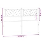 vidaXL Tête de lit métal noir 135 cm