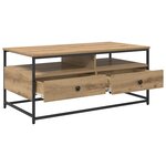 vidaXL Table basse Chêne artisanal 100 x 51 x 45 cm Bois d'ingénierie