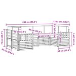 vidaXL Ensemble de canapés d'extérieur 5 Pièces Blanc et Beige