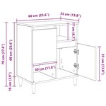vidaXL Buffet Chêne noir 35 x 60 x 70 cm Bois d'ingénierie