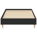 vidaXL Cadre de lit sans matelas noir 100x200 cm bois d'ingénierie