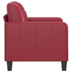 vidaXL Fauteuil Rouge bordeaux 60 cm Similicuir
