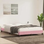 vidaXL Cadre de lit sans matelas rose 140x220 cm velours