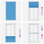 vidaXL Store plissé bleu 110x200 cm largeur du tissu 109 4cm polyester